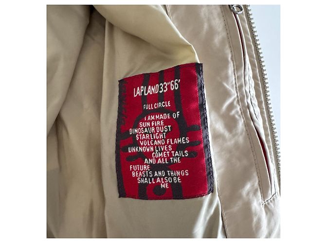 Autre Marque Invicta Chaqueta Acolchada Beige con Cuello de Pelo - vista 5