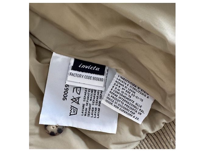 Autre Marque Invicta Chaqueta Acolchada Beige con Cuello de Pelo - vista 6