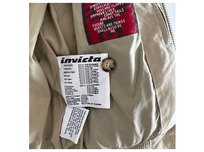 Autre Marque Invicta Chaqueta Acolchada Beige con Cuello de Pelo - vista 7