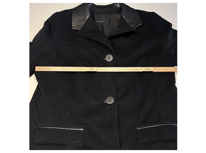 Dolce & Gabbana Blazer in velluto a coste nero e pelle - vista 4
