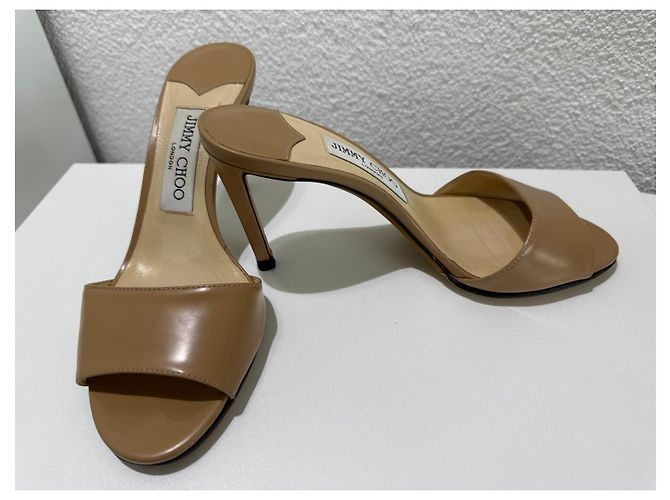 Mules Jimmy Choo Stacey in pelle beige - vista 6