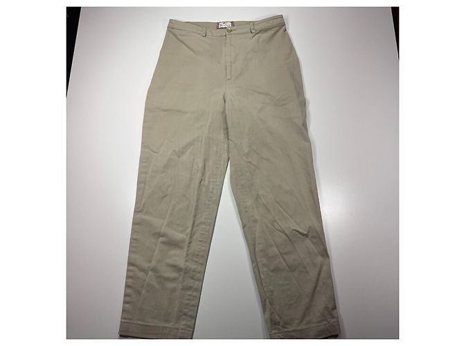 Thomas Burberry Chinos in cotone beige - vista 3