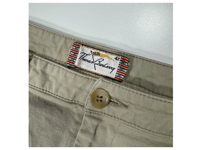Thomas Burberry Chinos in cotone beige - vista 4