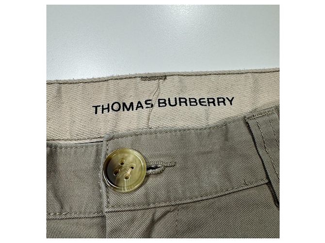 Thomas Burberry Baumwoll-Chinos in Beige - Ansicht 5