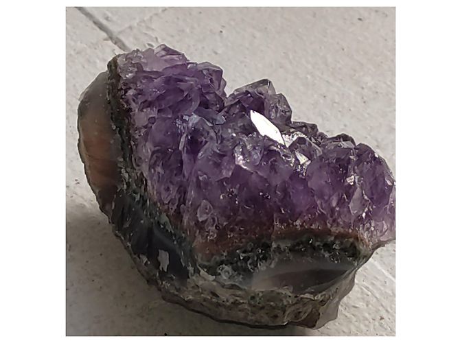 Autre Marque Geode di Ametista grezza Marrone Grigio Porpora - vista 2