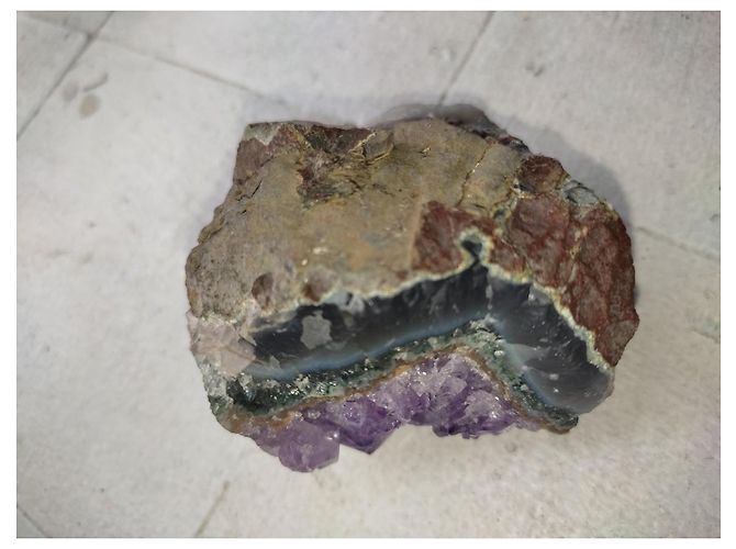 Autre Marque Geode di Ametista grezza Marrone Grigio Porpora - vista 9