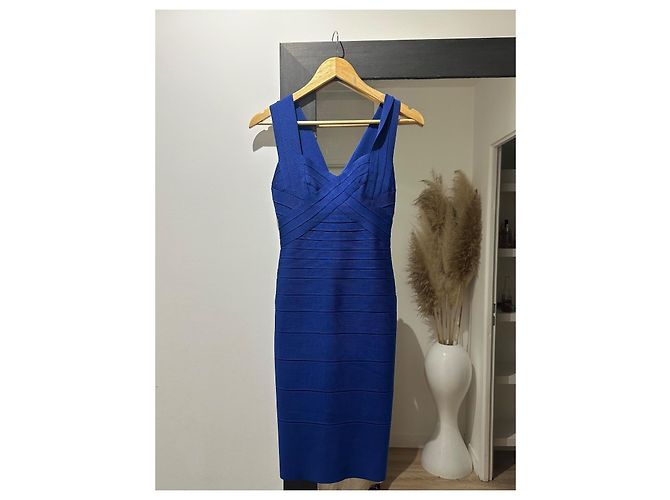 Electric Blue Bandage Kleid Herve Leger Blau - Ansicht 2