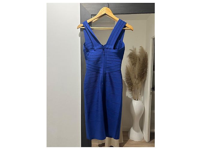Electric Blue Bandage Kleid Herve Leger Blau - Ansicht 3
