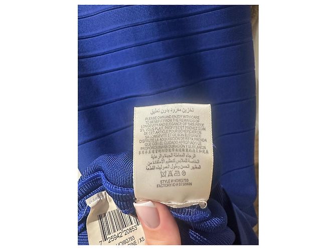 Electric Blue Bandage Kleid Herve Leger Blau - Ansicht 5