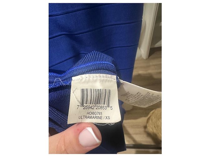 Electric Blue Bandage Kleid Herve Leger Blau - Ansicht 7