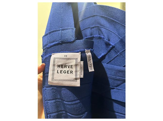 Electric Blue Bandage Kleid Herve Leger Blau - Ansicht 8