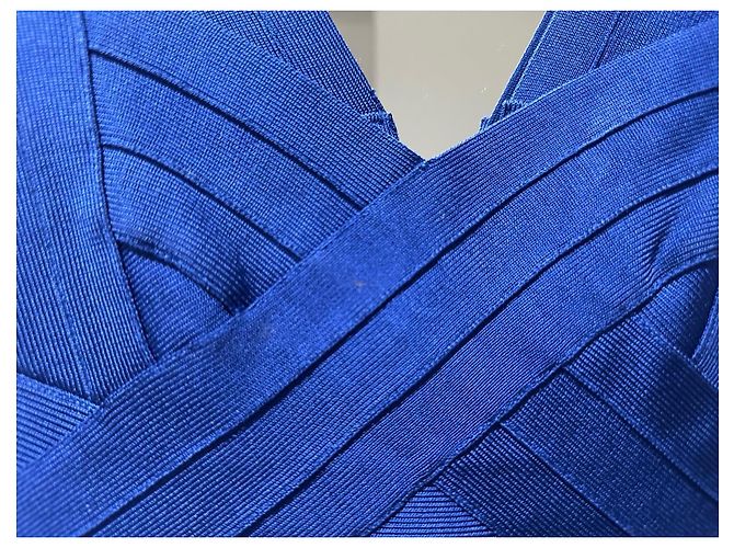 Electric Blue Bandage Kleid Herve Leger Blau - Ansicht 9