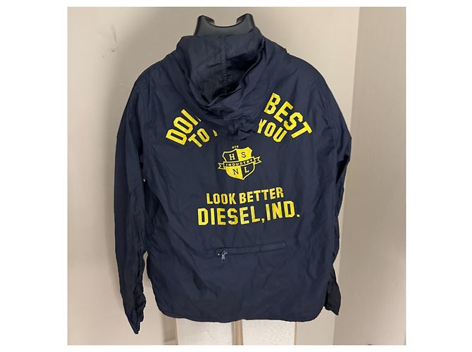 Giacca a vento Diesel Industry blu navy - vista 3