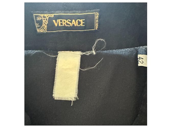 Medusa Versace Camisa de seda negra Negro - vista 3