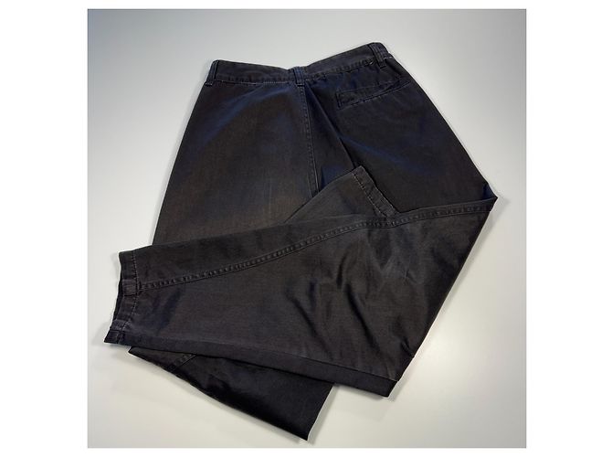 Autre Marque Marithé François Girbaud Pantalones de algodón plisado negros - vista 11