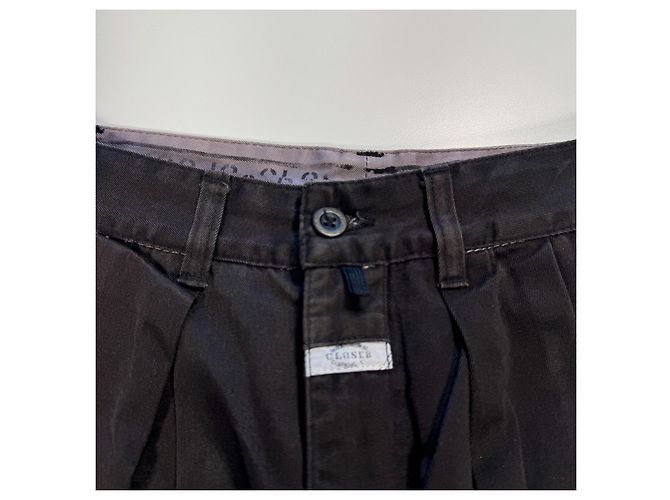 Autre Marque Marithé François Girbaud Pantalones de algodón plisado negros - vista 4