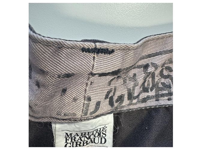 Autre Marque Marithé François Girbaud Pantalones de algodón plisado negros - vista 5