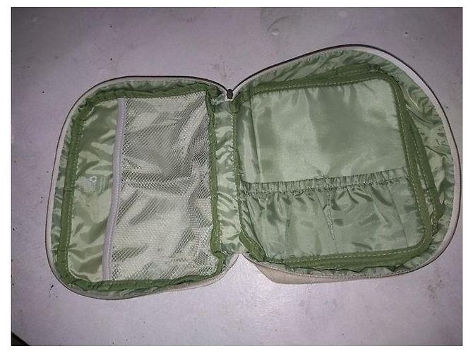 Autre Marque Beauty case Clarins con stampa floreale Rosa Bianco Giallo Verde chiaro - vista 2