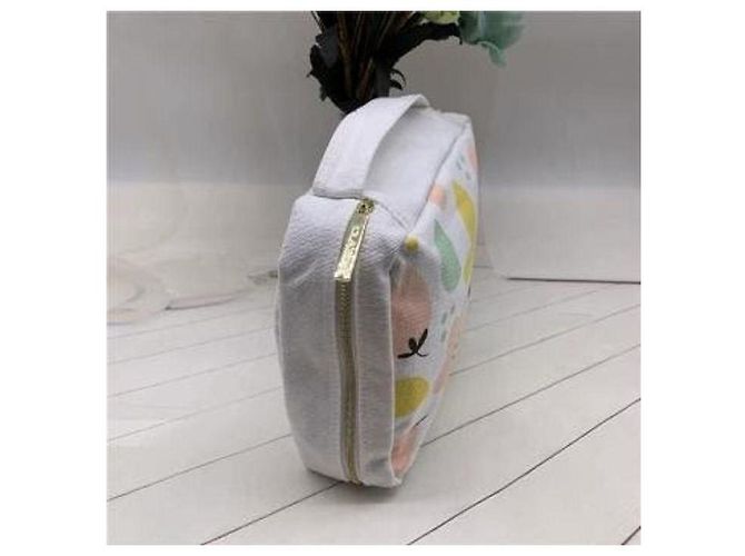 Autre Marque Beauty case Clarins con stampa floreale Rosa Bianco Giallo Verde chiaro - vista 6