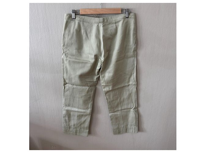 Autre Marque Class Roberto Cavalli Pantalones cropped texturizados beige - vista 2
