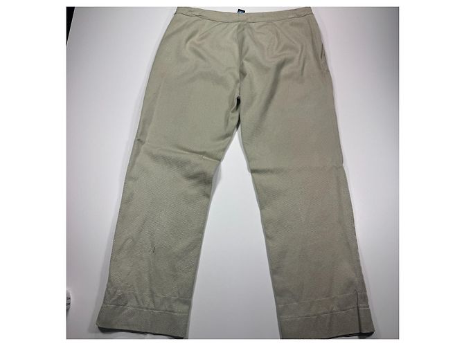Autre Marque Class Roberto Cavalli Pantalones cropped texturizados beige - vista 7