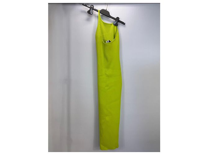 Self portrait Self-Portrait One-Shoulder Rippstrick-Kleid Gelb - Ansicht 3