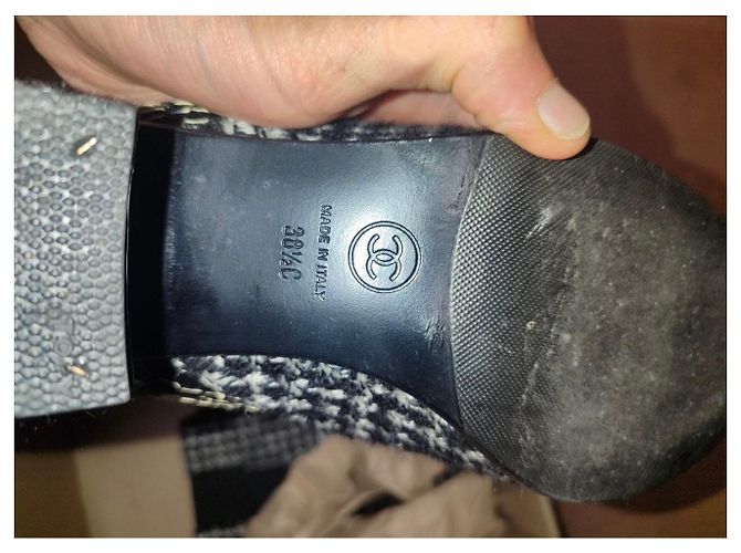 Chanel Tweed Stiefeletten, Größe 38.5 Gebraucht - Ansicht 6