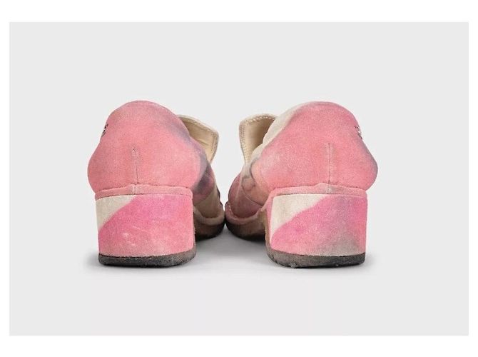 Chanel Pumps aus rosa Wildleder mit ikonischem Logo - Größe 38 Gebraucht - Ansicht 4
