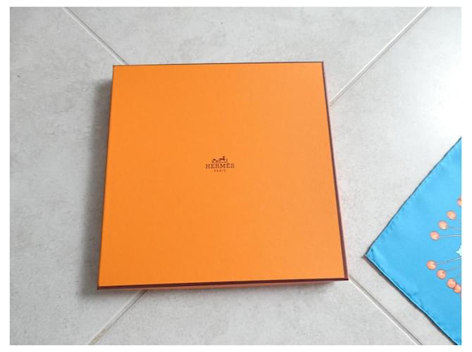 Hermès Seidentuch Les Merises Blau Grün - Ansicht 2