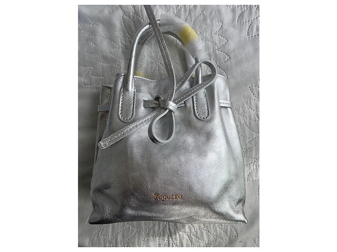 Repetto Borsa Arabesque GM Pelle Argentata Argento - vista 12