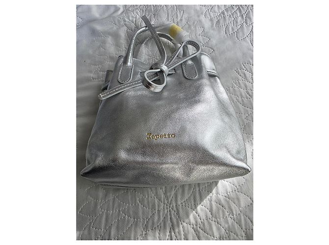 Repetto Borsa Arabesque GM Pelle Argentata Argento - vista 13
