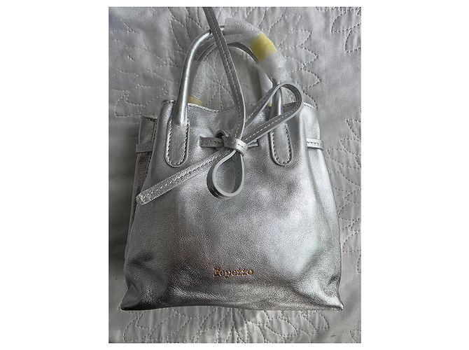 Repetto Borsa Arabesque GM Pelle Argentata Argento - vista 3
