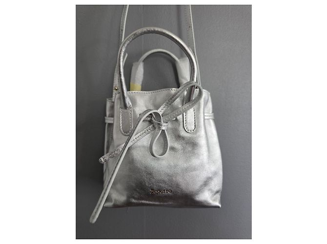 Repetto Borsa Arabesque GM Pelle Argentata Argento - vista 6