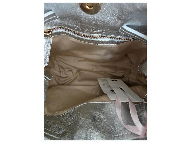 Repetto Borsa Arabesque GM Pelle Argentata Argento - vista 9