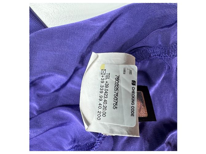 Roberto Cavalli Just Cavalli Abito Viola Scollo a V Porpora - vista 5