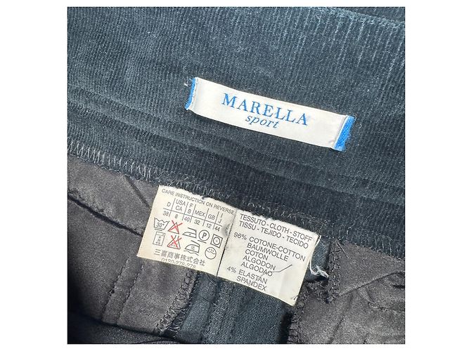 Marella Sport Samt-Cropped-Hose Schwarz - Ansicht 10