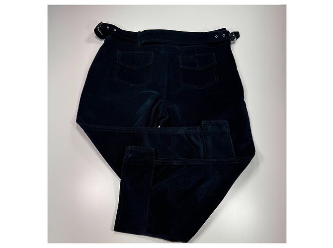 Marella Sport Samt-Cropped-Hose Schwarz - Ansicht 11