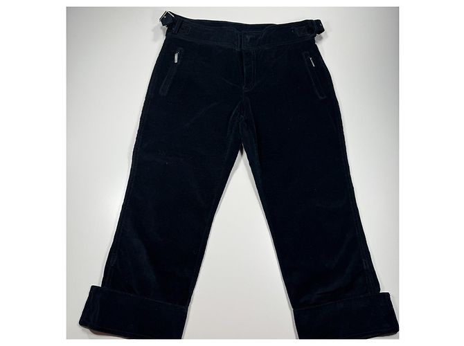 Marella Sport Samt-Cropped-Hose Schwarz - Ansicht 3