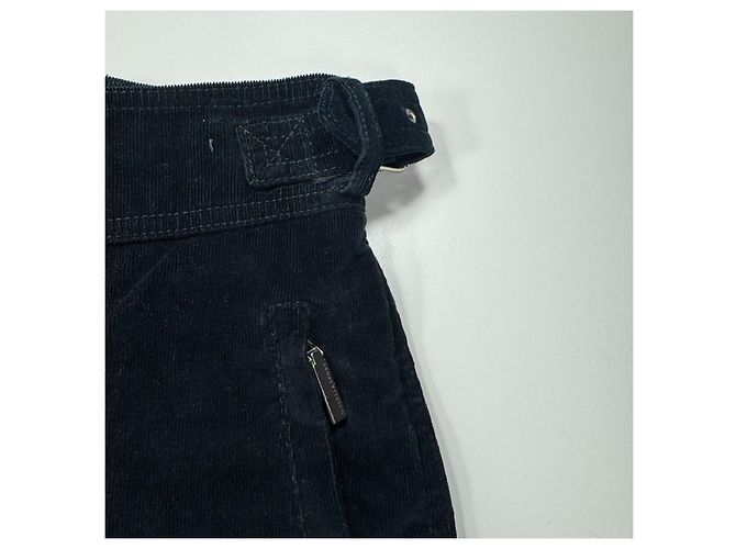Marella Sport Samt-Cropped-Hose Schwarz - Ansicht 5