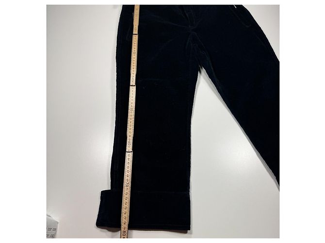 Marella Sport Samt-Cropped-Hose Schwarz - Ansicht 8