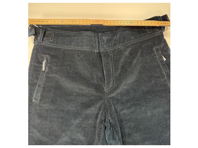 Marella Sport Samt-Cropped-Hose Schwarz - Ansicht 9