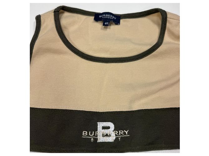 Vestido sin mangas de algodón Burberry - Beige Castaño - vista 3