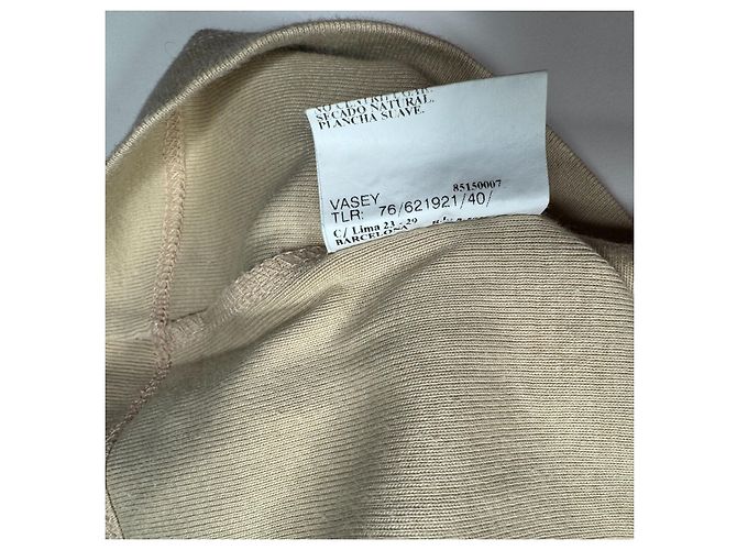 Vestido sin mangas de algodón Burberry - Beige Castaño - vista 5