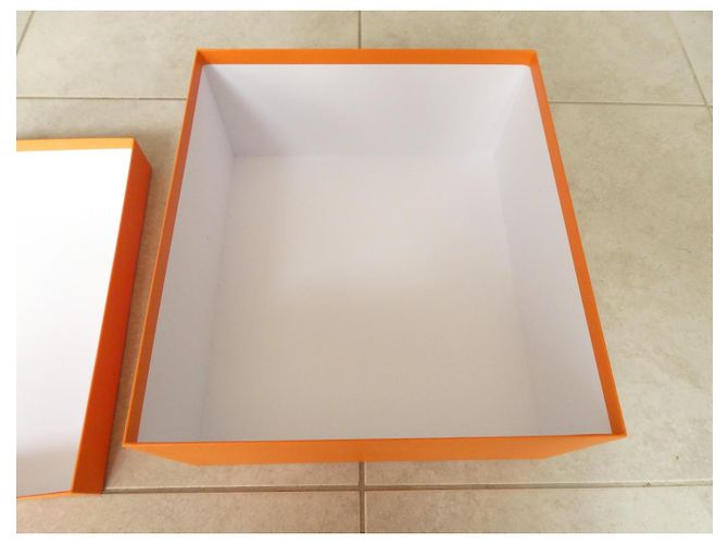 Hermès Paris Garden Party Handbag Storage Box White Orange - view 3