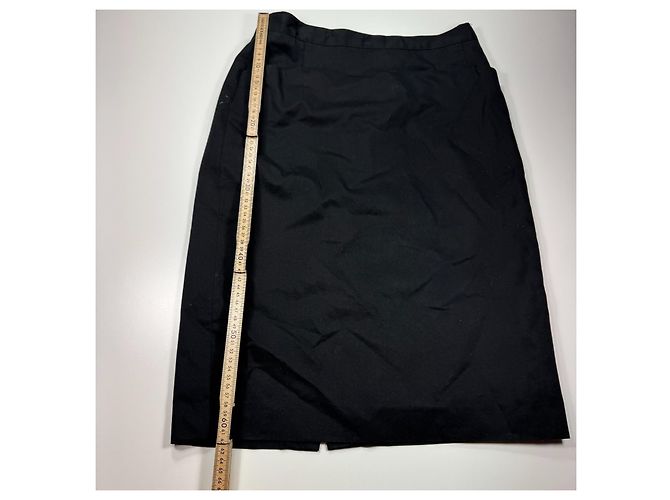 Burberry Gonna al ginocchio in misto cotone nero - vista 2