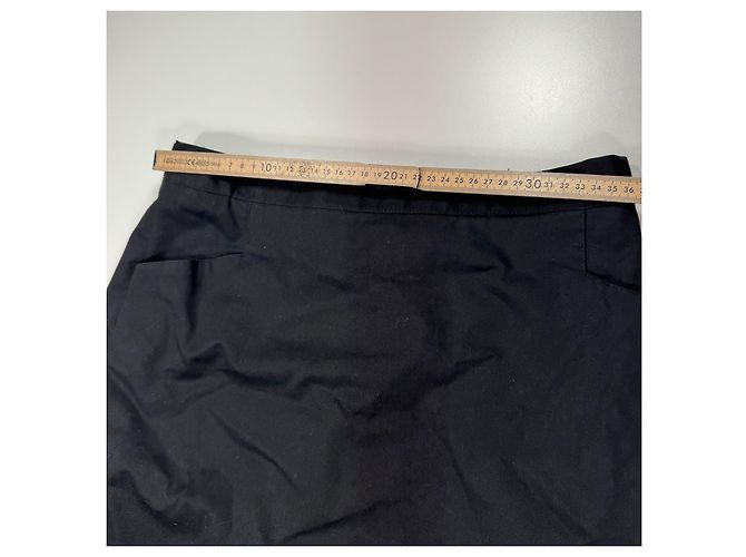Burberry Gonna al ginocchio in misto cotone nero - vista 3