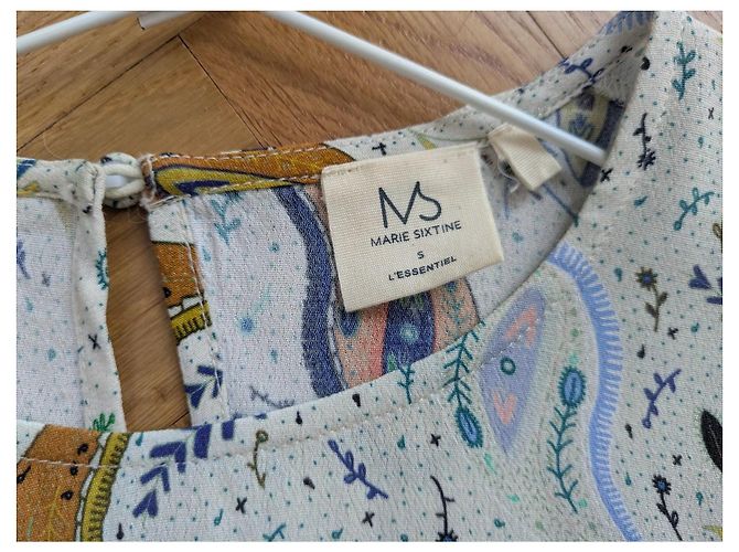 Autre Marque Marie Sixtine Sommerkleid mit Paisley-Print Weiß Mehrfarben - Ansicht 2