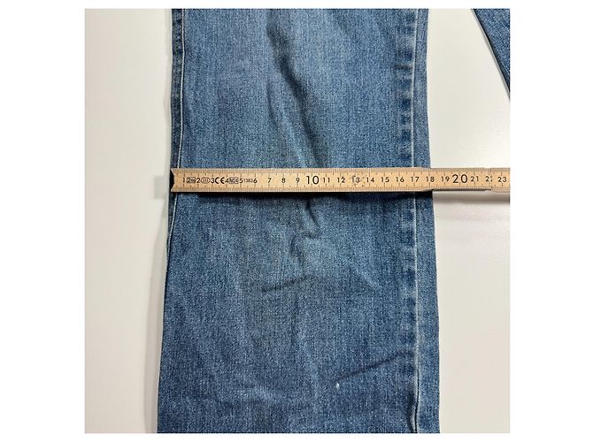 Luisa Spagnoli Vaqueros de denim azul con detalle de bolsillo de encaje - vista 6