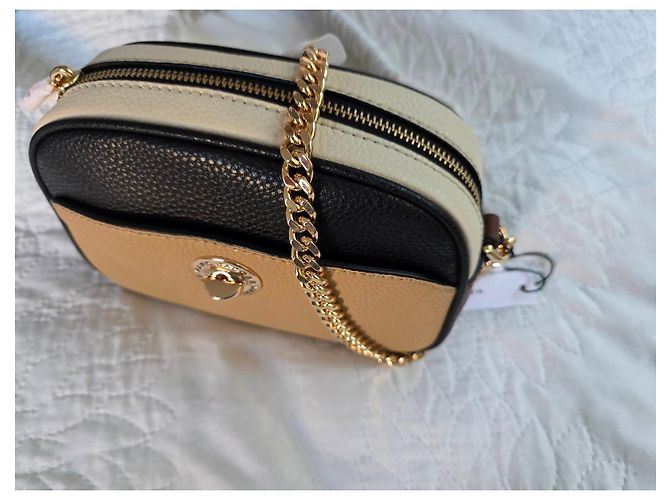 Marc Jacobs Signet Turnlock Multi-Color Leather Camera Bag Brown Black Beige Light brown Gold hardware - view 11