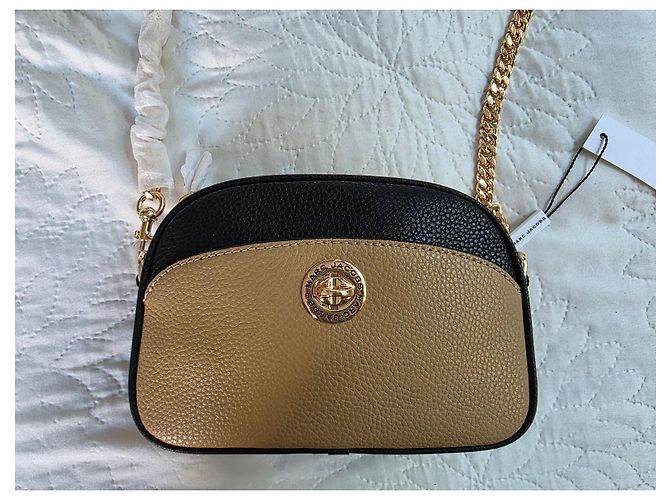 Marc Jacobs Signet Turnlock Multi-Color Leather Camera Bag Brown Black Beige Light brown Gold hardware - view 4